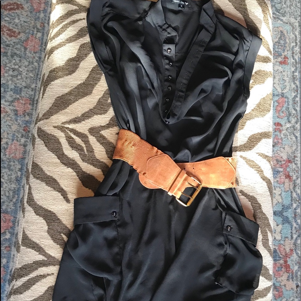 Boutique Black Cargo Dress - Picture 2 of 4